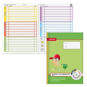 ROTH Hausaufgabenheft Kompass 1. Klasse liniert DIN A4 ohne Rand, 48 Blatt, 1 St.