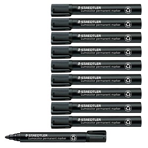 STAEDTLER Lumocolor Permanentmarker schwarz 2,0 mm, 10 St.