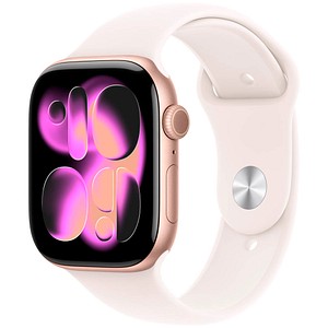 Apple Watch Series 11 46 mm Aluminium (GPS) Sportarmband M/L  blassrosa, roségold