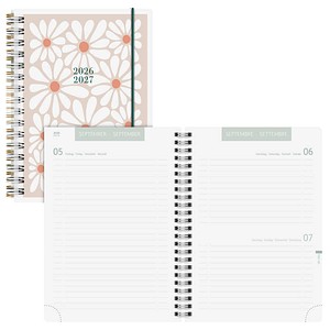 BRUNNEN Schülerkalender Bloom 2026/2027 beige, weiß, orange, 1 St.