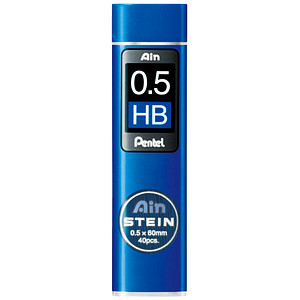 Pentel Ain Stein C275 Feinminen-Bleistiftminen schwarz HB 0,5 mm, 40 St.