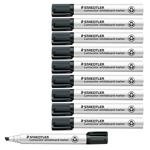 STAEDTLER Lumocolor Whiteboard-Marker schwarz 2,0 - 5,0 mm, 10 St.