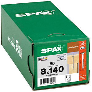 SPAX® Holzbauschrauben T40 Senkkopf WIROX 8 mm x 140 mm, 50 St.