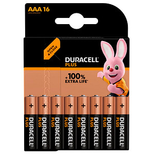 16 DURACELL Batterien PLUS Micro AAA 1,5 V