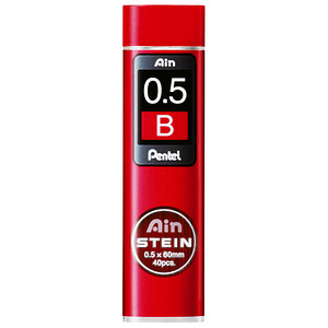Pentel Ain Stein C275 Feinminen-Bleistiftminen schwarz B 0,5 mm, 40 St.