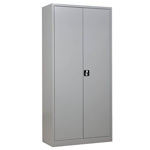 Gürkan Stahlschrank 100161 lichtgrau 92,0 x 42,0 x 195,0 cm, aufgebaut