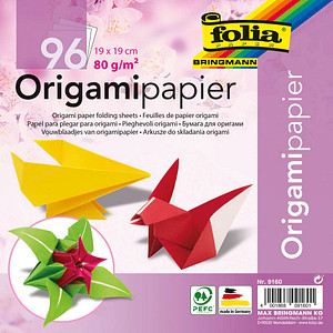 folia Faltblätter Origami mehrfarbig 96 Blatt