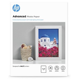 HP Fotopapier Q8696A 13,0 x 18,0 glänzend 250 g/qm 25 Blatt HP Fotopapier Q8696A 13,0 x 18,0 glänzend 250 g/qm 25 Blatt