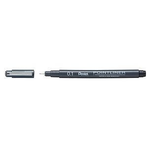 Pentel Pointliner Fineliner schwarz 0,1 mm, 1 St.