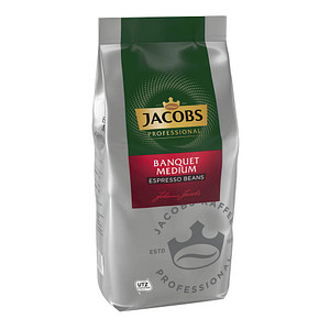 JACOBS BANQUET MEDIUM Espresso Kaffeebohnen Arabica- und Robustabohnen kräftig 1,0 kg