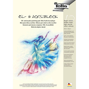 10 folia Zeichenblock für Öl- und Acrylfarben DIN A3