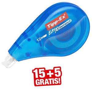 15 + 5 GRATIS: 15 Tipp-Ex Korrekturroller Easy Correct 4,2 mm + GRATIS 5 St.