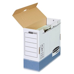 10 Bankers Box Archivboxen Bankers Box weiß/blau 10,8 x 26,5 x 32,7 cm