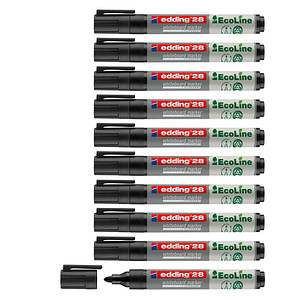 edding 28 Ecoline Whiteboard-Marker-Set schwarz 1,5 - 3,0 mm, 10 St.