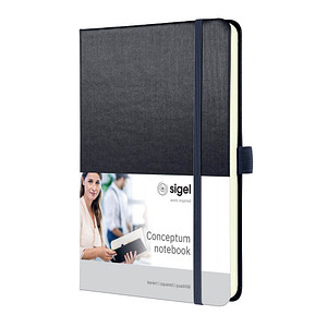 SIGEL Notizbuch CONCEPTUM DIN A5 kariert, grey metallic Hardcover 194 Seiten, 1 St.