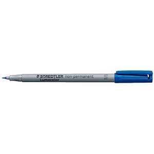 STAEDTLER Lumocolor Folienstifte blau 0,4 mm non-permanent, 10 St.