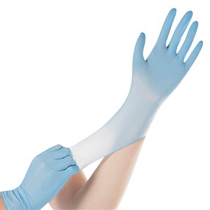 HYGOSTAR unisex Einmalhandschuhe SAFE SUPER STRETCH blau Größe M 100 St.