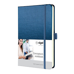 SIGEL Notizbuch CONCEPTUM DIN A5 kariert, blue metallic Hardcover 194 Seiten, 1 St.