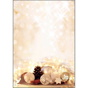 SIGEL Weihnachtsbriefpapier Zimtsterne mit Duft Motiv DIN A4 90 g/qm 25 Blatt