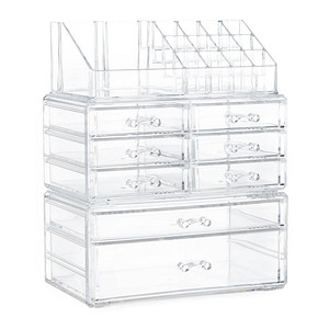 relaxdays Make-Up-Organizer transparent