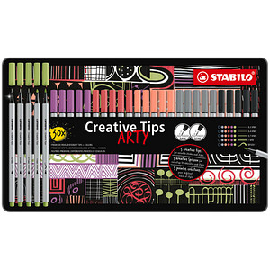 STABILO ARTY PASTEL Filzstifte farbsortiert, 30 St.