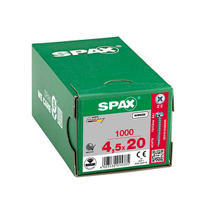 SPAX® Universalschrauben Z2 Halbrundkopf WIROX 20mm  x 4,5 mm, 1000 St.