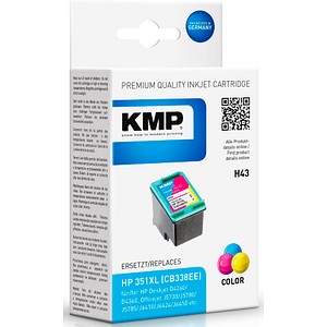 KMP H43 color Tintenpatrone ersetzt HP 351XL (CB338EE) KMP H43 color Tintenpatrone ersetzt HP 351XL (CB338EE)
