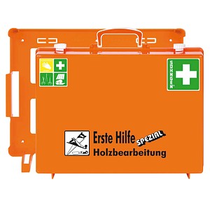 SÖHNGEN Erste-Hilfe-Koffer SPEZIAL MT-CD Holzbearbeitung DIN 13157 + Erweiterung orange