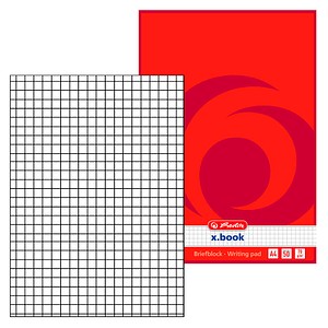 herlitz Briefblock x-book DIN A4 kariert, 1 St.