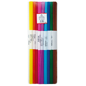 WEROLA Krepppapier schwer entflammbar farbsortiert 38 g/qm 10 Rollen WEROLA Krepppapier schwer entflammbar farbsortiert 38 g/qm 10 Rollen