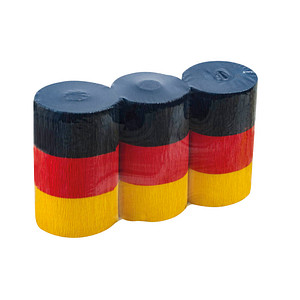 WEROLA Krepppapier Dekobänder Deutschland farbsortiert 38 g/qm 10 Rollen WEROLA Krepppapier Dekobänder Deutschland farbsortiert 38 g/qm 10 Rollen
