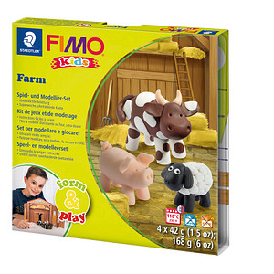 STAEDTLER Modelliermasse FIMO® kids Farm mehrfarbig