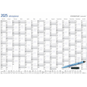 STAEDTLER Lumocolor Jahresplaner, Wochen- u. Tageseinteilung 84,1 x 59,4 cm