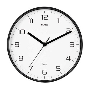 MAUL Wanduhr MAULdrip weiß schwarz Kunststoff, Ø 25,0 cm