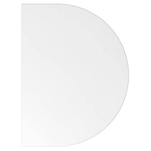 HAMMERBACHER Anbautisch höhenverstellbar Haziender weiß, silber halbrund 60,0 x 80,0 x 65,5 - 82,5 cm