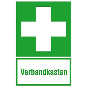 SafetyMarking® Rettungszeichen-Aufkleber "Erste Hilfe - Verbandkasten" rechteckig 20,0 x 30,0 cm