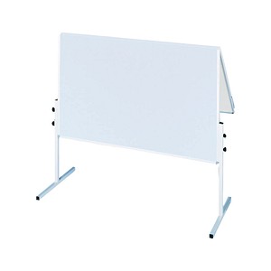 FRANKEN mobiles Whiteboard X-tra!Line klappbar 120,0 x 150,0 cm weiß lackierter Stahl