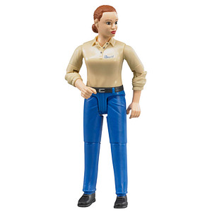 bruder bworld 60408 Frau mit hellem Hauttyp und blauer Hose Spielfigur