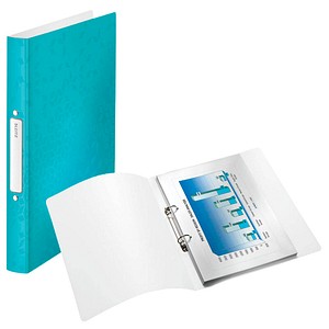 LEITZ WOW Ringbuch 2-Ringe eisblau-metallic 3,2 cm DIN A4