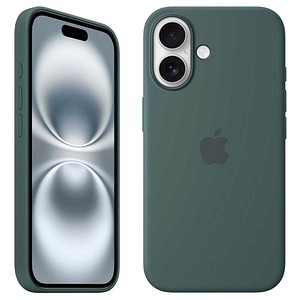 Apple Silikon Case mit MagSafe Handy-Cover für Apple iPhone 16 seegrün