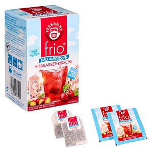 TEEKANNE frio RHABARBER-KIRSCHE Tee 18 Portionen