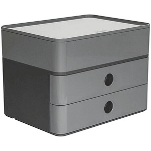 HAN Schubladenbox Smart Box plus ALLISON  granite grey 1100-19, DIN A5 mit 3 Schubladen