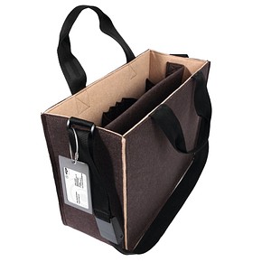 SIGEL Laptoptasche Hot Desking Bag Bicolor Recycling-PET braun, beige BA422 bis 39,1 cm (15,4 Zoll)