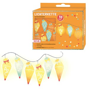 ROTH Einschulung LED Lichterkette bunt 1,5 m, 1 St.