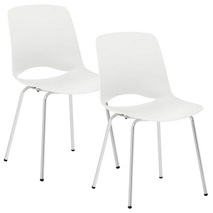 Mayer Besucherstühle 2520_02 weiß Kunststoff, 2 St.