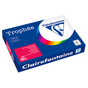 Clairefontaine Kopierpapier Trophée kirschrot DIN A3 80 g/m² 500 Blatt