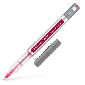 FABER-CASTELL Free Ink Tintenroller grau 0,4 mm, Schreibfarbe: rot, 1 St.