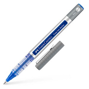 FABER-CASTELL Free Ink Tintenroller grau 0,4 mm, Schreibfarbe: blau, 1 St.