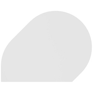 HAMMERBACHER Anbautisch höhenverstellbar LA81 weiß, grau Tropfenform 103,0 x 80,0 x 68,0 - 76,0 cm