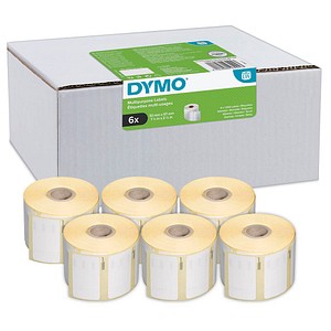 DYMO Endlosetikettenrollen für Etikettendrucker S0722540 weiß, 57,0 x 32,0 mm, 6 x 1000 Etiketten